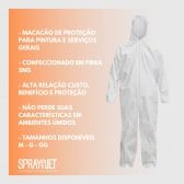 Macacão Descartável Para Pintura e Limpeza com Capuz
