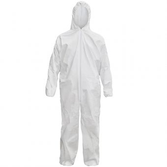 100 un Macacão Descartável Para Pintura e Limpeza com Capuz