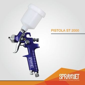 Pistola de Gravidade Sprayjet ST-2000 bico 1.0 para Retoque