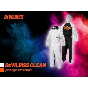 Macacão Reutilizável DeVilbiss Clean com Capuz Para Pintura